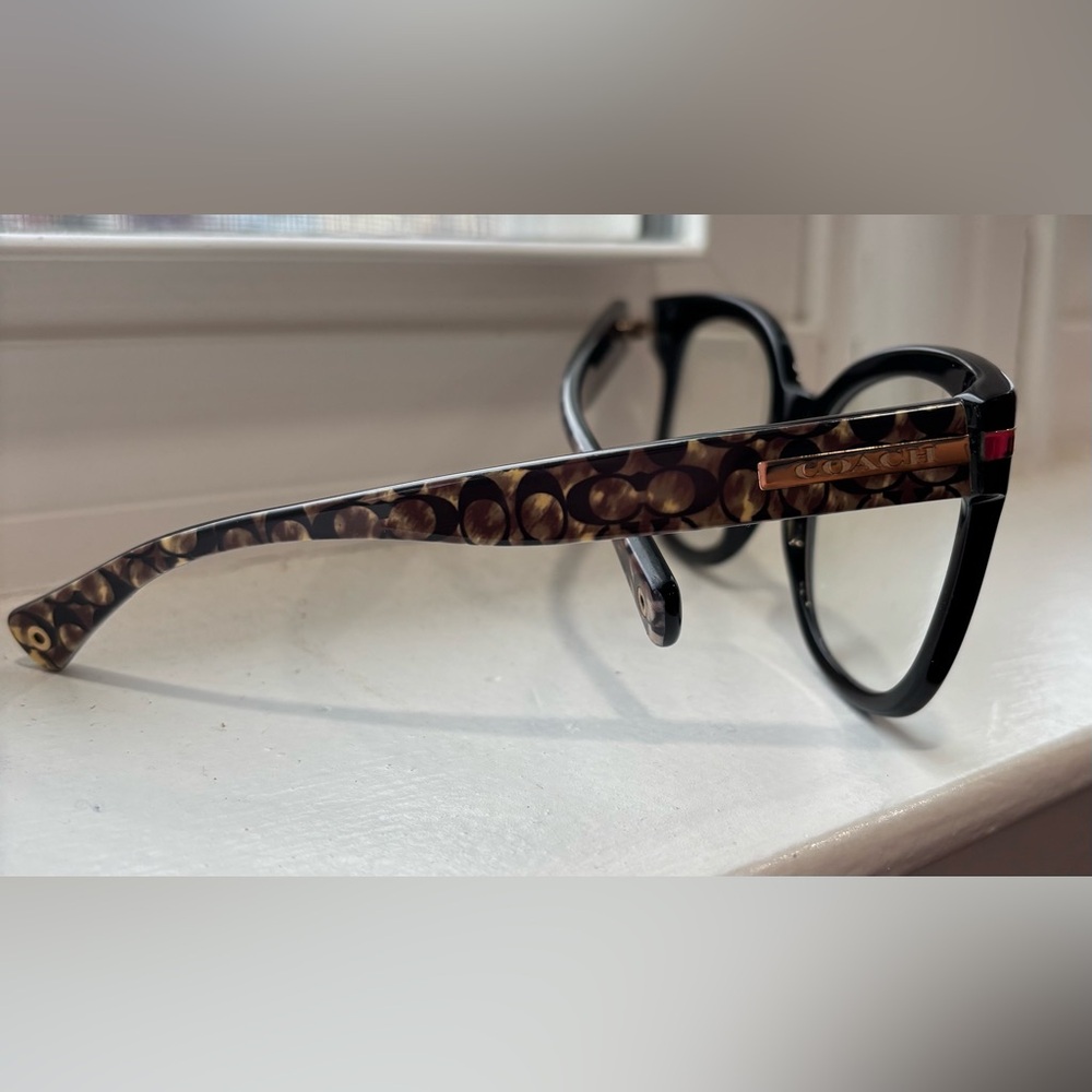 Coach Black Frames – Chic Modern Eyeglasses, Replaceable Prescription Lenses - Picture 4 of 6